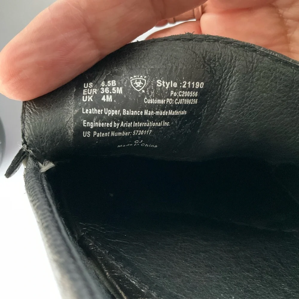 Ariat Black Leather Women Loafers Size 6.5 B - Picture 10 of 10